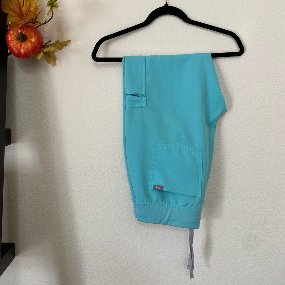 Fresh aqua Zamora jogger scrub pants